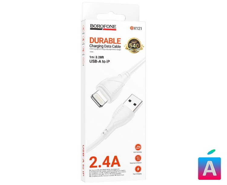 Кабель USB/Lightning Borofone BX121 2.4A/1m