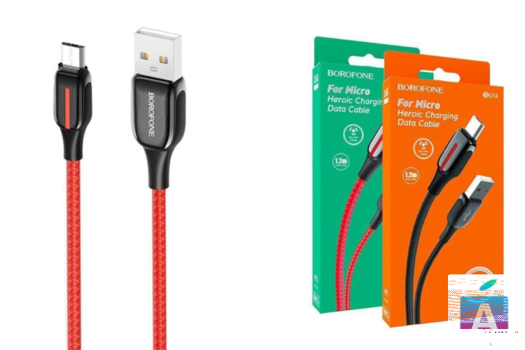 Кабель USB-Micro Borofone BU14 (2.4A/1.2m)