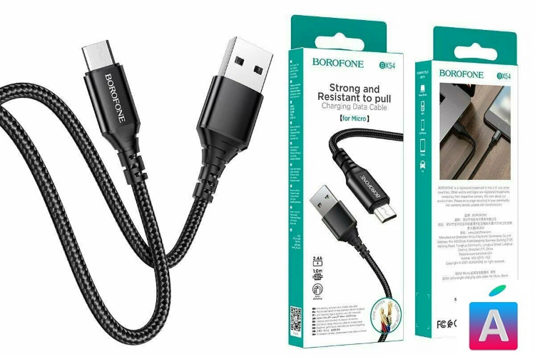 Кабель USB-Micro Borofone BX54 (2.4A/1.2m)