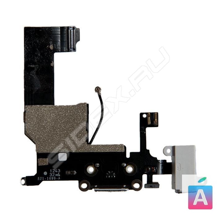 Шлейф IPhone 5C разъём зарядки, гарнитуры, микрофон