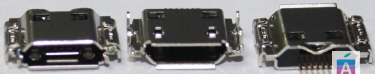 Разъем MicroUSB Samsung i8910/i9000/S7220/S5260/S5350/S5530/S5660 